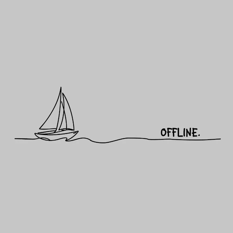 offline. Sailing Minimal Oneline Statement