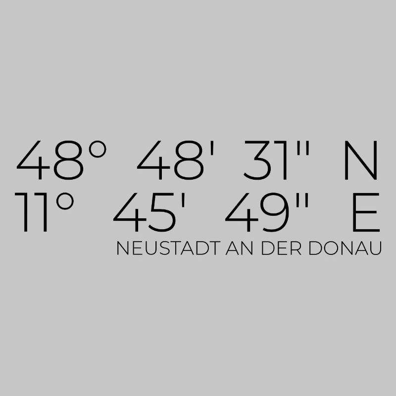 Coordinates Neustadt an der Donau