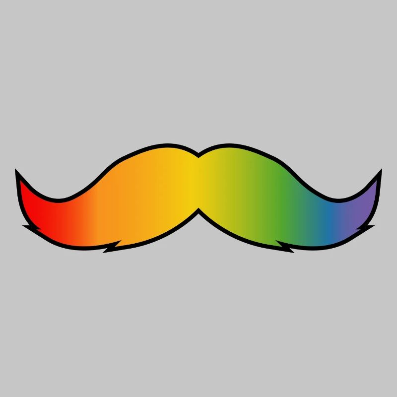 Regenbogen Bart queer schwarz