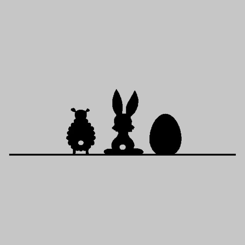 Easter Bunny Sheep Easter Egg Shadow