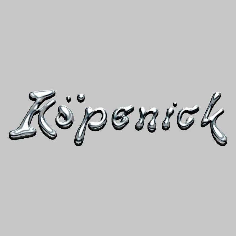 Typographie Köpenick Liquid Chrome