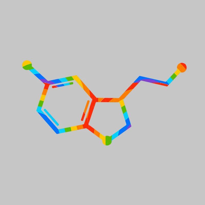 Rainbow Molecule Geometry - seratonin