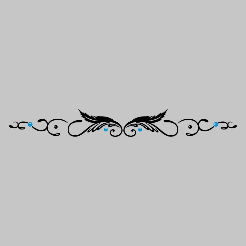 Ornament with two feathers, indian style.