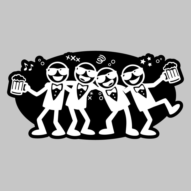 Bräutigam Freunde Gruppe Bier