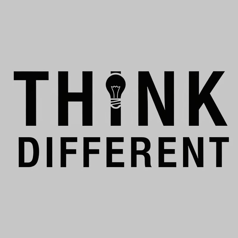 Creative Think Different Lightbulb Design