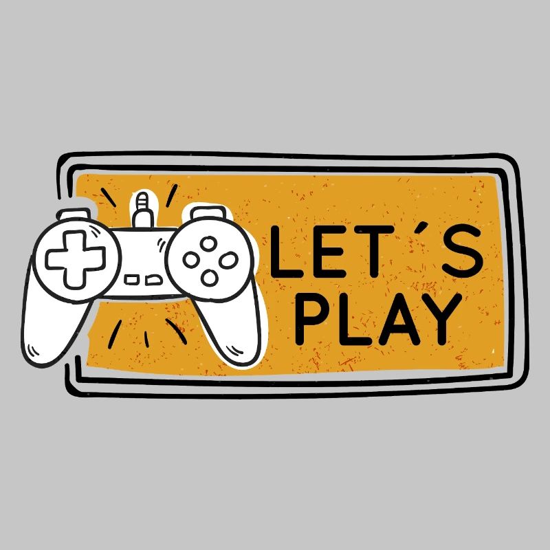 Let's Play Gaming Controller Graphic