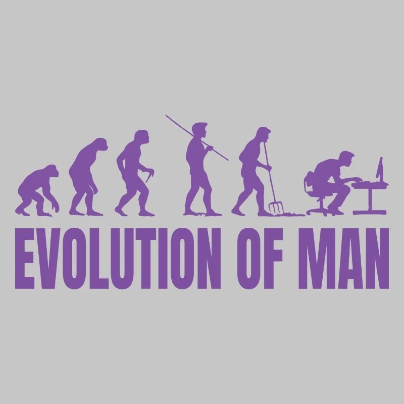Programmierer Computerfreak Evolution Retro