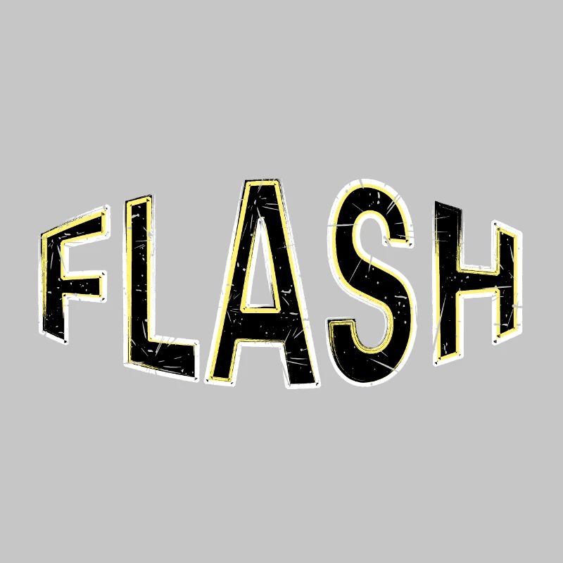 FLASH label with flashes