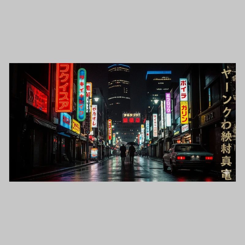 Nachtleben Tokios Neon-Straße