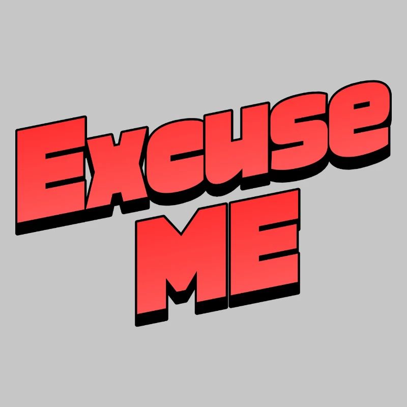 Excusez-moi : graphisme rétro de faute de frappe