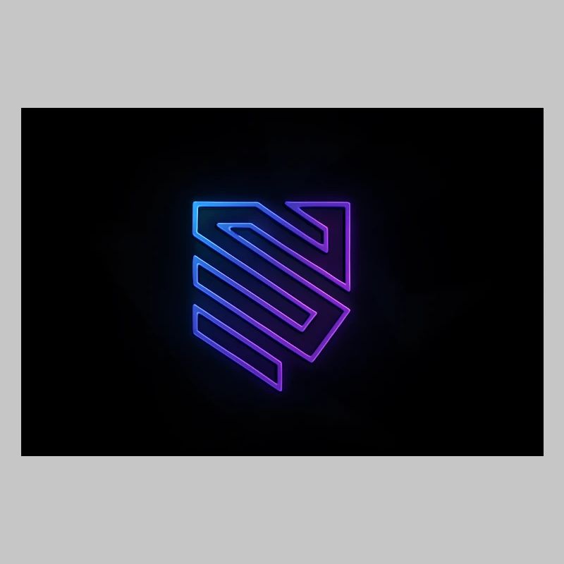 Neon Geometry Logo Gradient