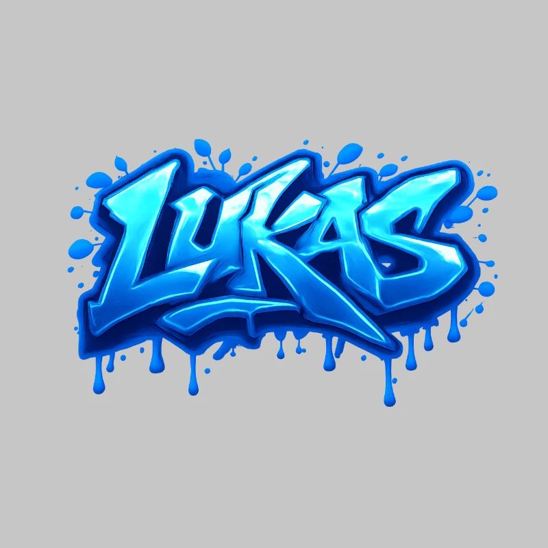 Graffiti LUKAS Name Gift Ideal Printable