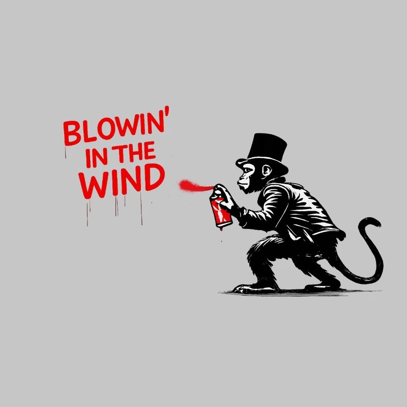 Wind Spray Monkey Graffiti