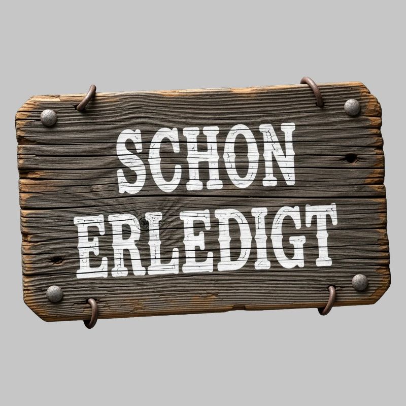 Already done – rustic workshop sign