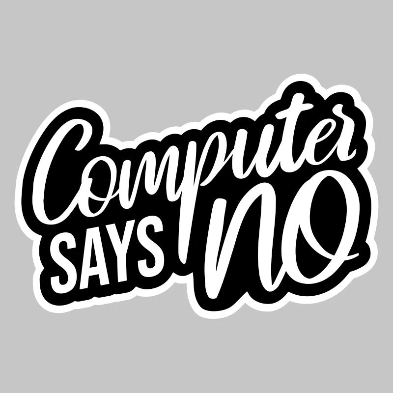 L’ordinateur dit pas de technique drôle de nerd programmeur