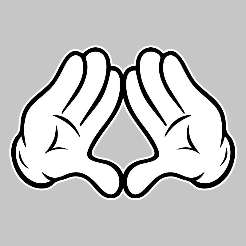 Hands Diamond Pyramid Triangle Rhombus Comic Style