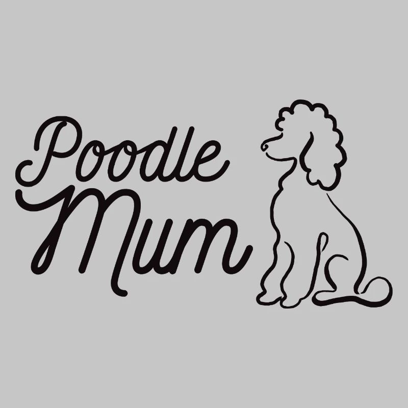 Pudel Mum Silhouette & Script