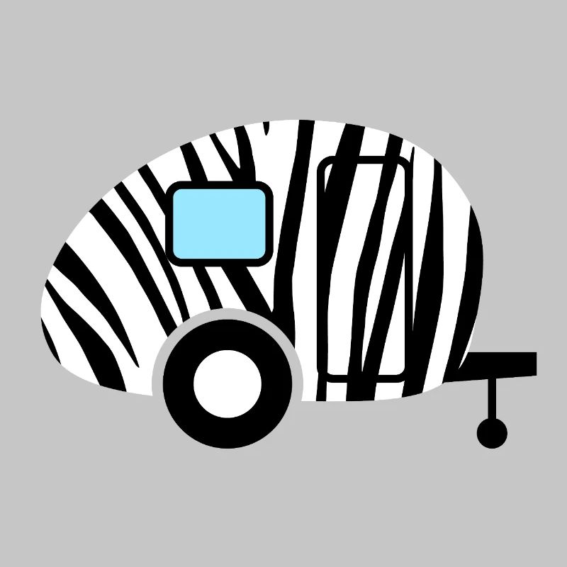 Caravan Caravan Zebra Pattern Holiday Camping