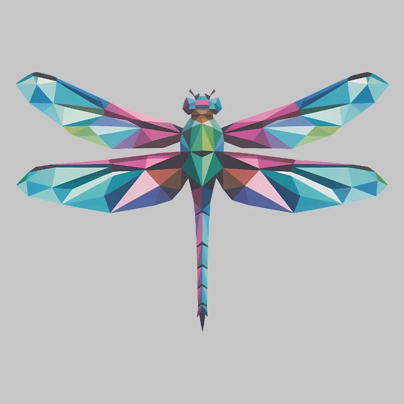 Dragonfly - Cool Low Poly Logo