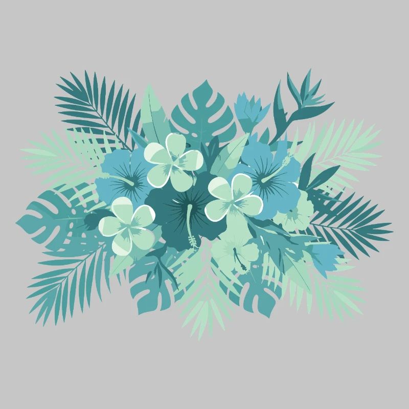 Composition florale de la sarcelle tropicale