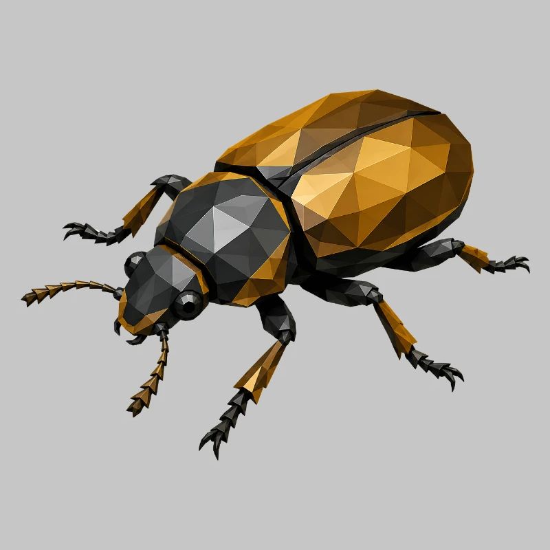 Geometric Low-Poly Insect