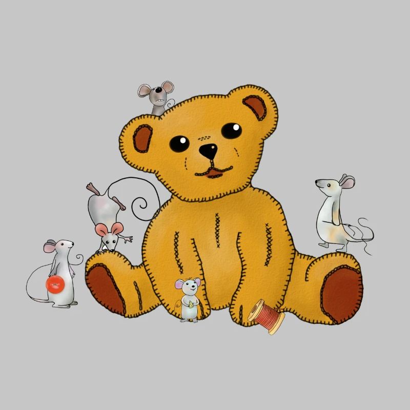 Mäuse nähen Teddy