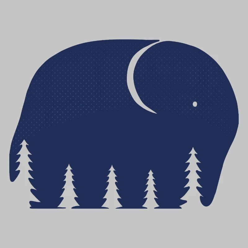 Ein Elefant oder ein Wald in dieser Fun Optical Illusi