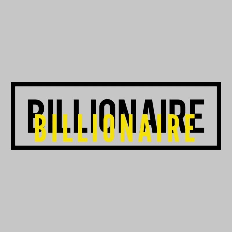 Milliardär Motivation Text Design