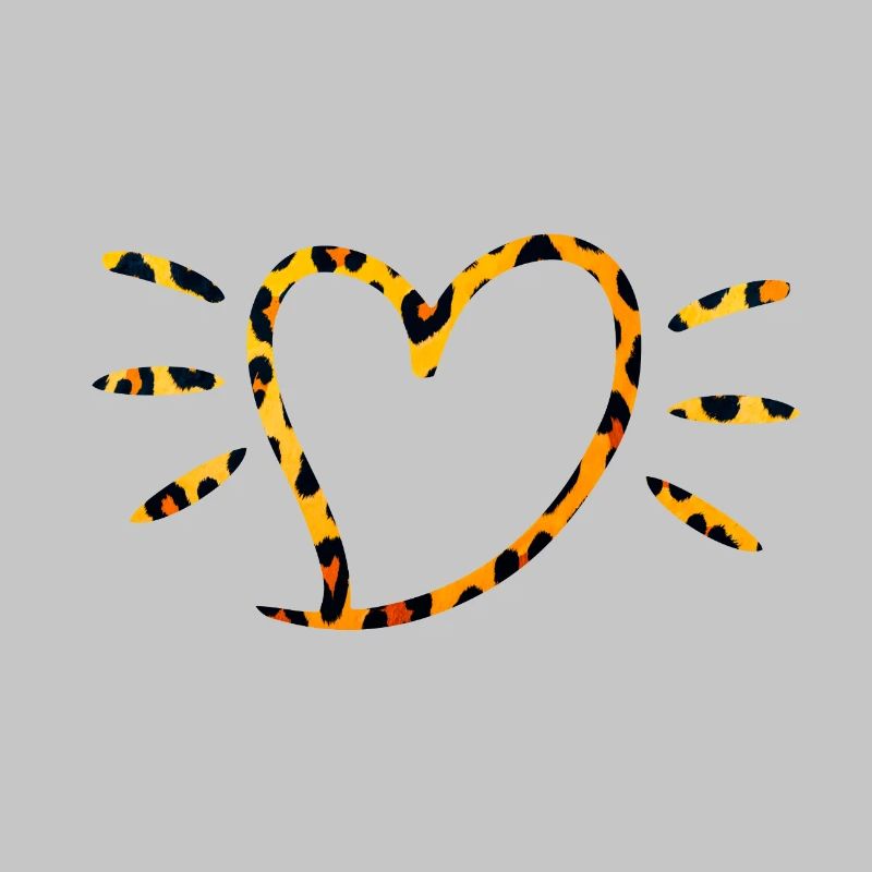 Leopard Heart with Sun Rays