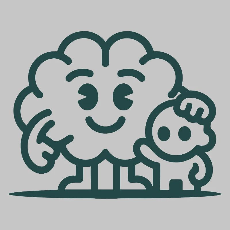 Friendly Cloud Duo Illustration