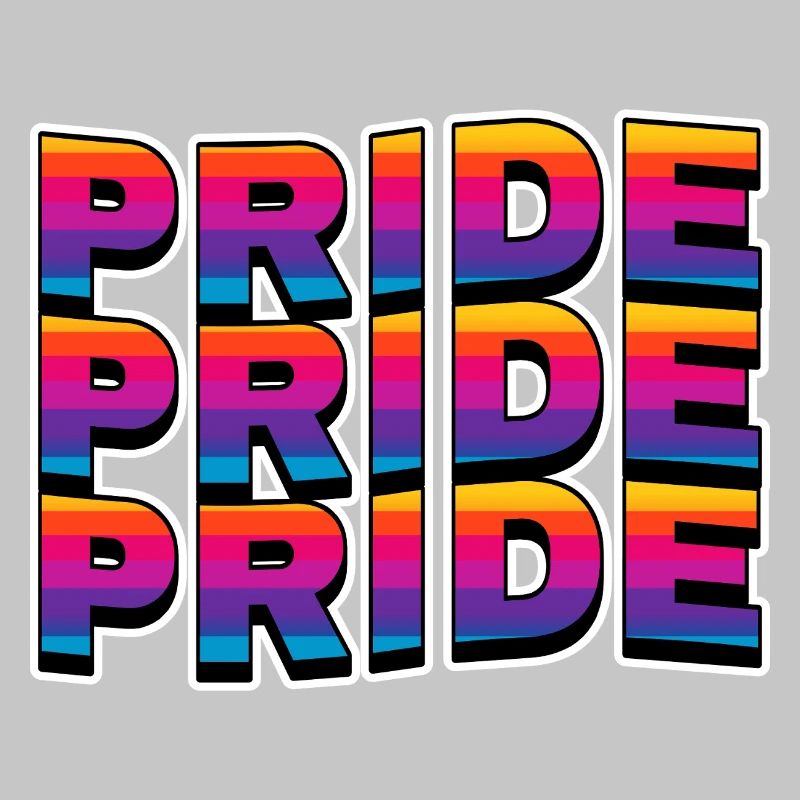 Pride Rainbow Lettering