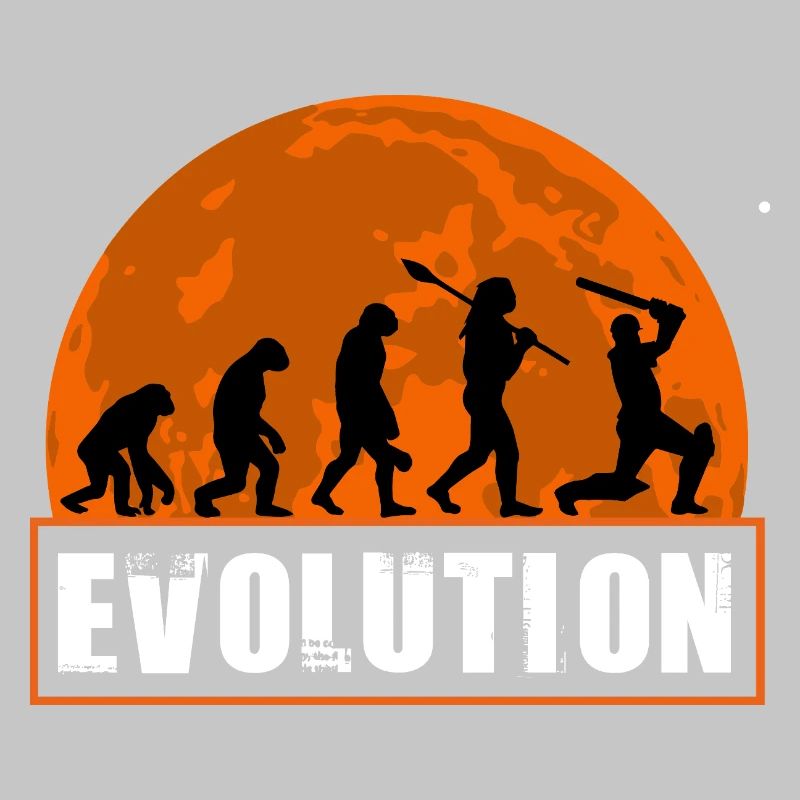 Evolution of Cricket Player Batsman Silhouette