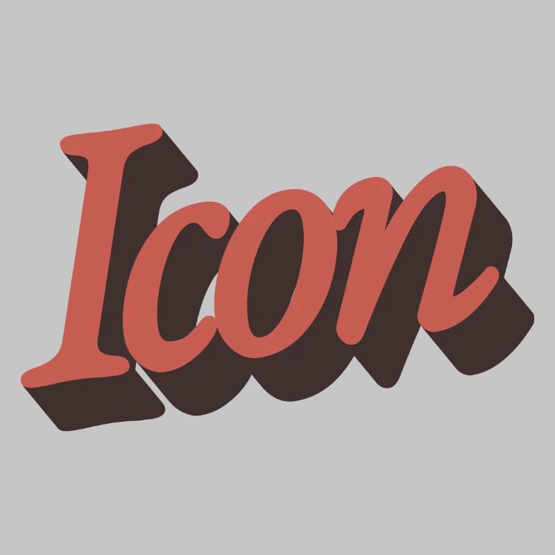 Retro Icon Script in Herbstorange