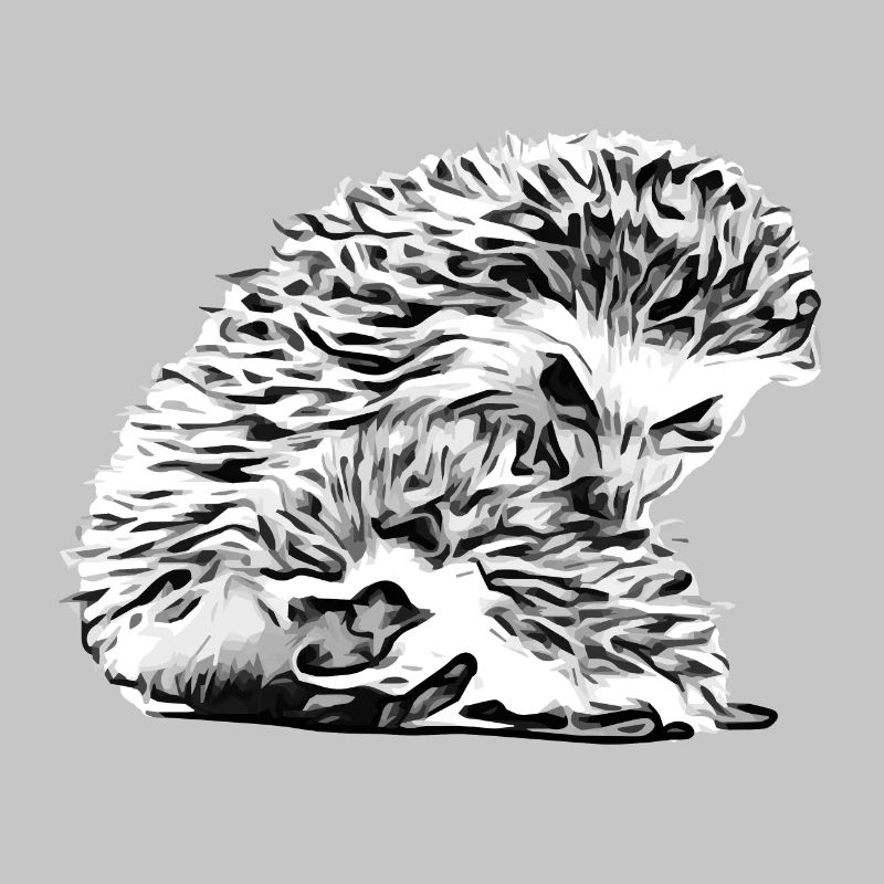 Maman hérisson avec bébé hérisson