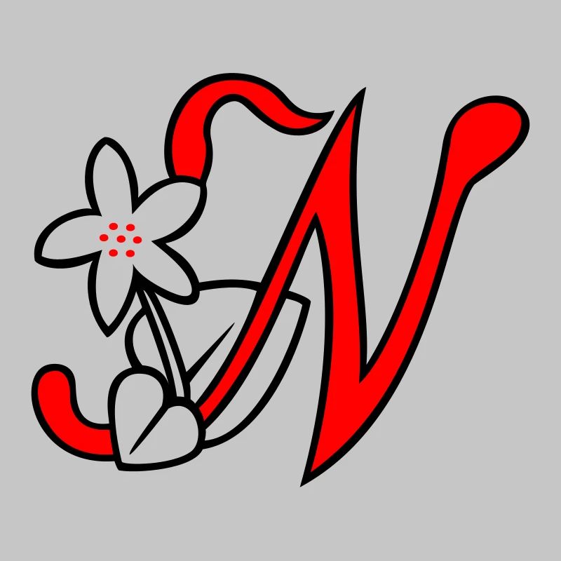 Buchstabe, Initiale, Blume