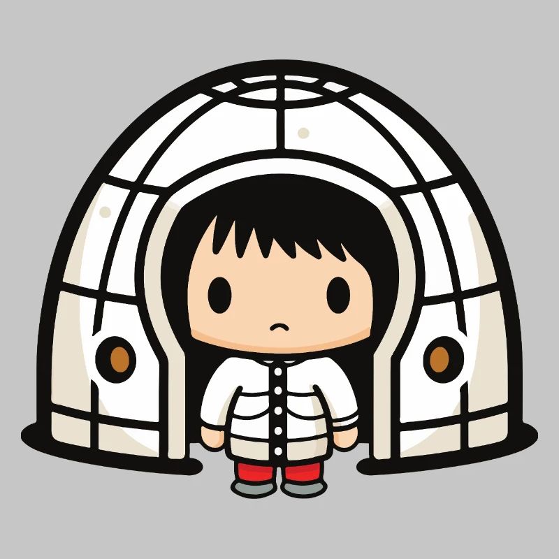 Winter Eskimo Iglu Comic