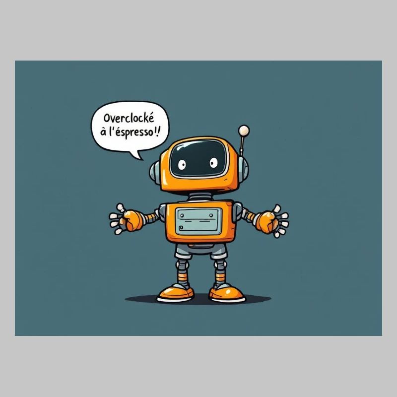 Cute Robot with Retro Charm