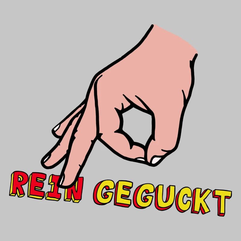 Comic-Hand Zeigefinger mit Retro Text