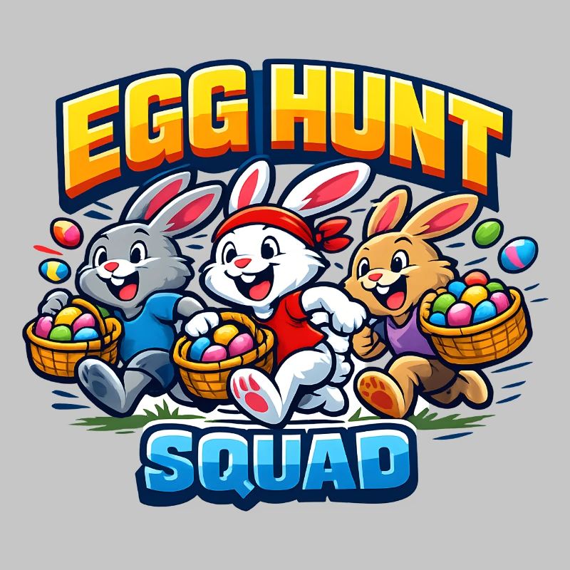 Egg Hunt Squad Saying Easter Bunny Funny