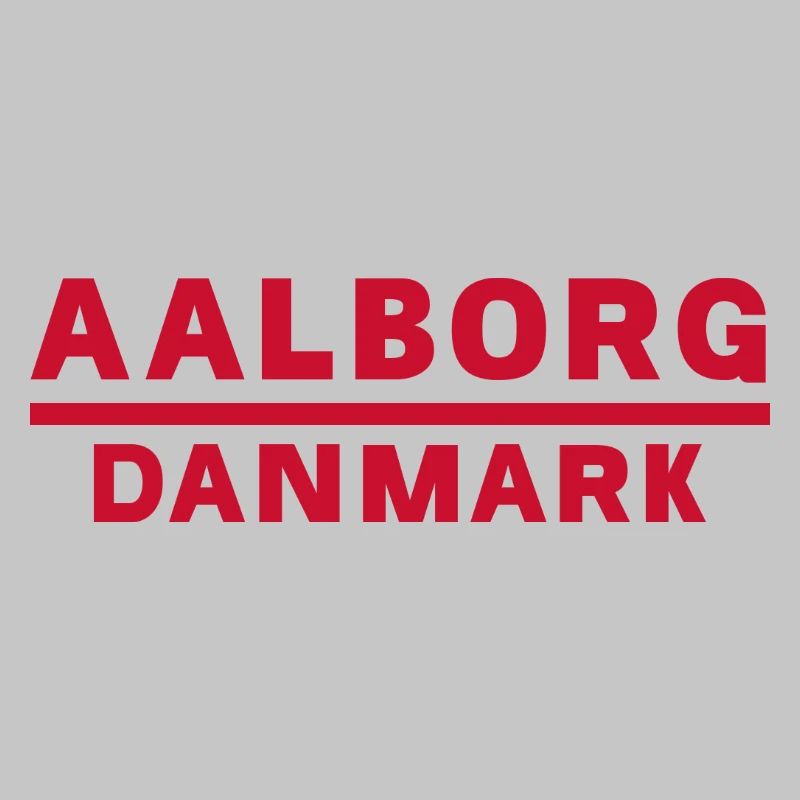 Aalborg Denmark Red Text Design