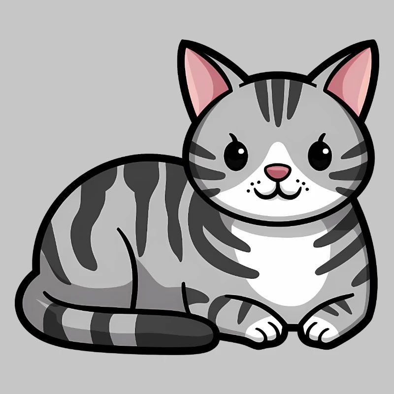 Grau getigerte Katze