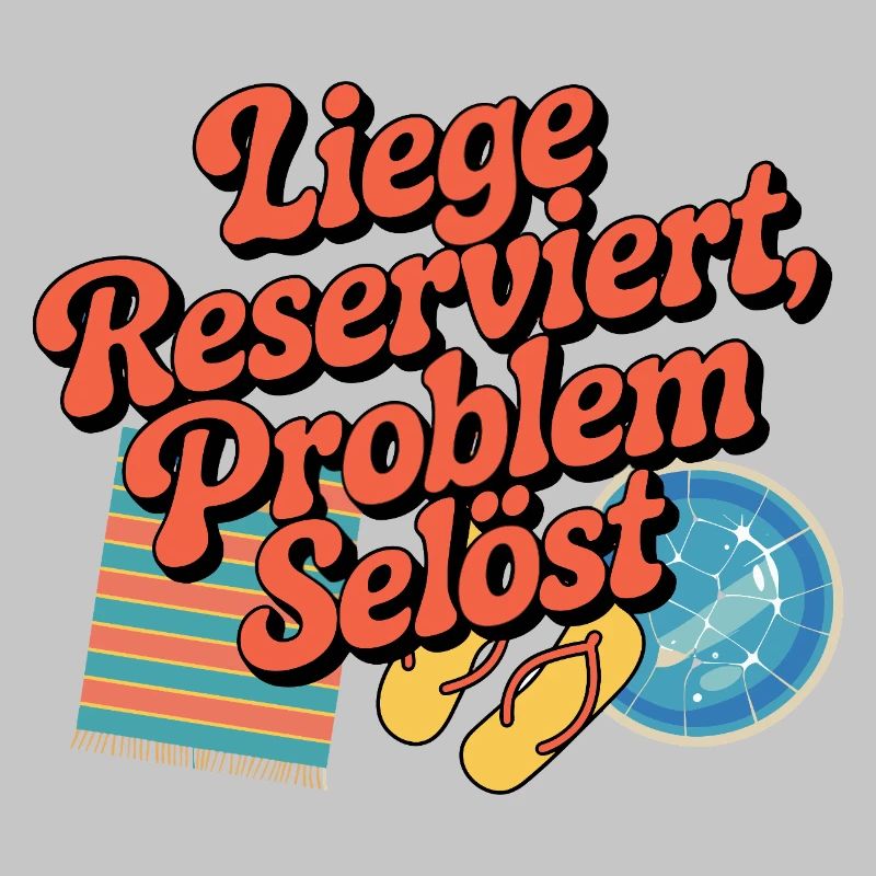 Lounger Reserved Problem solves funny beach