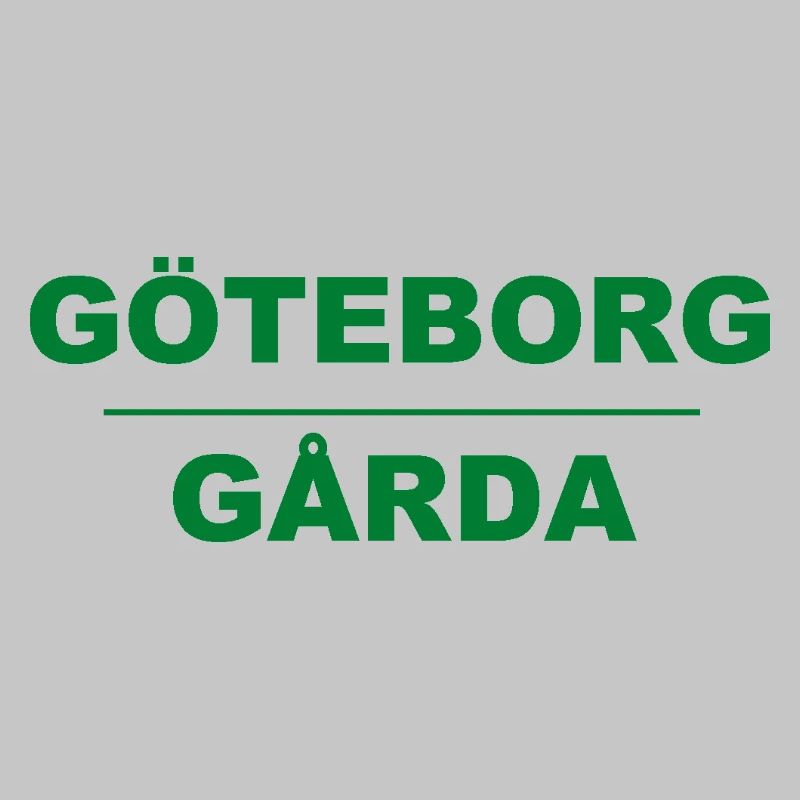 Göteborg Gårda – Design vert-noir
