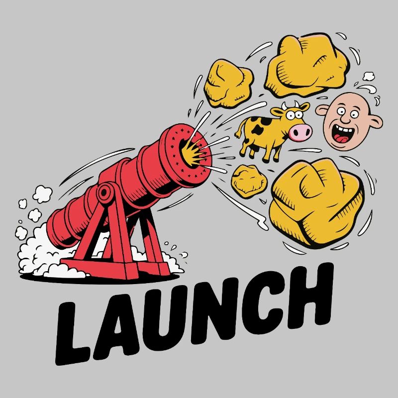 Comic Dinosaurier Kanone Explosion Design