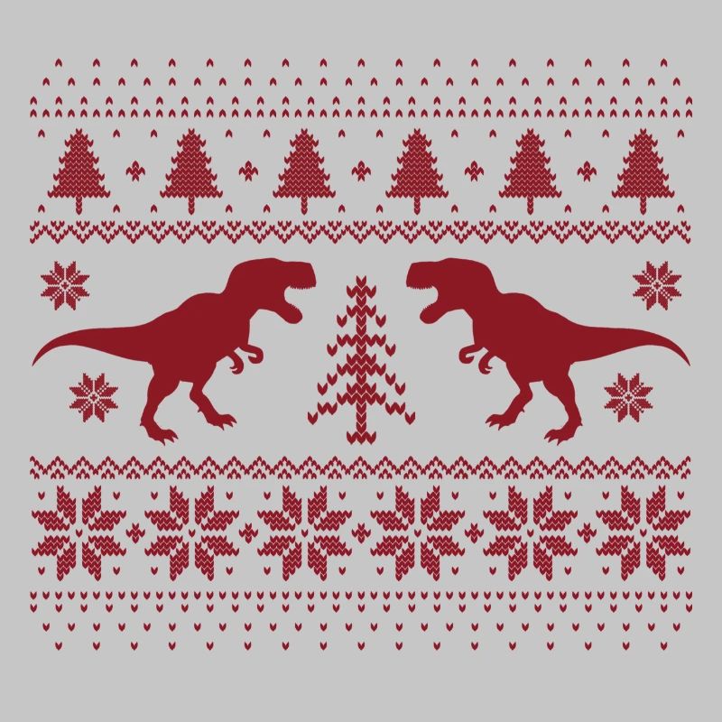 Dinosaurier-Weihnachtspullover