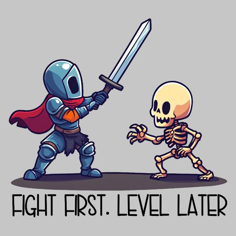 First Fight, Level Later – Knight vs Skeleton