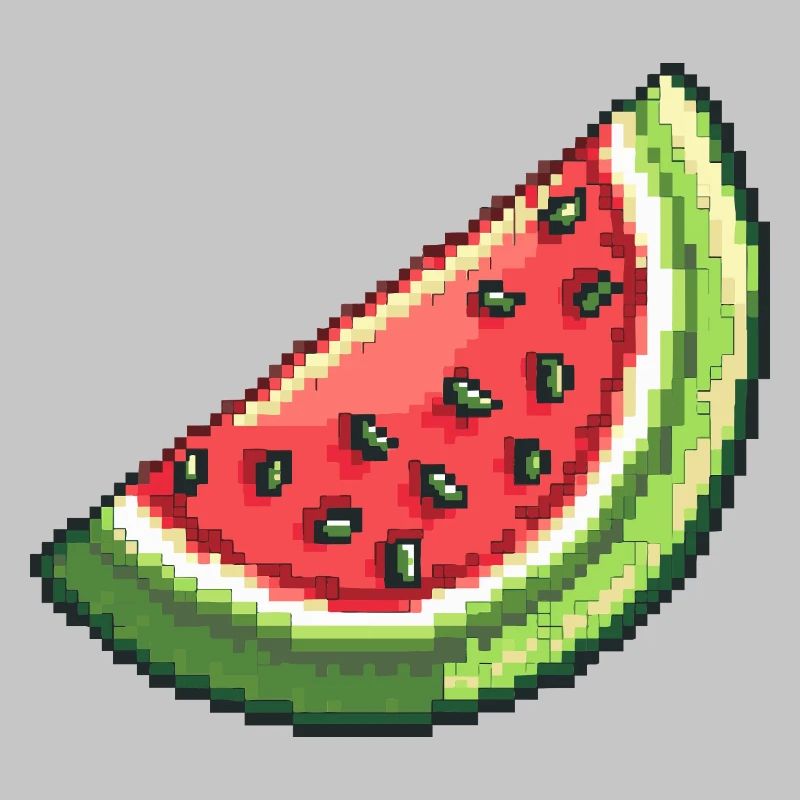 Tranche de pastèque pixel