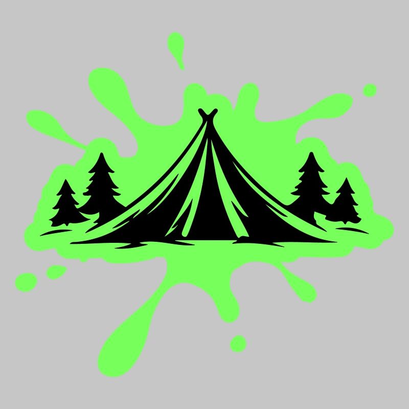 Camping Tent Nature Blobs