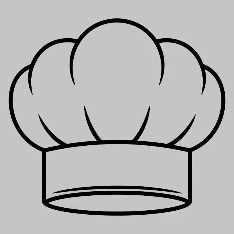 Conception d’icônes vectorielles de chapeau de chef