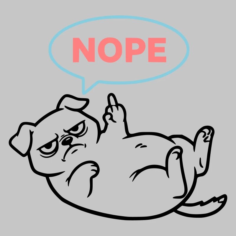  Mops Hund Comic Bunt Outline